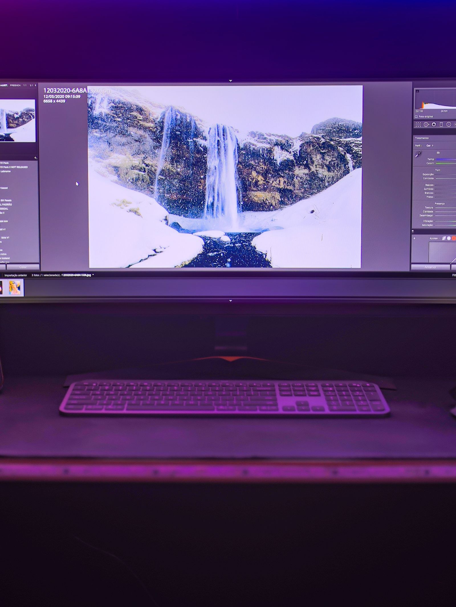 Creator editing setup with vertical display