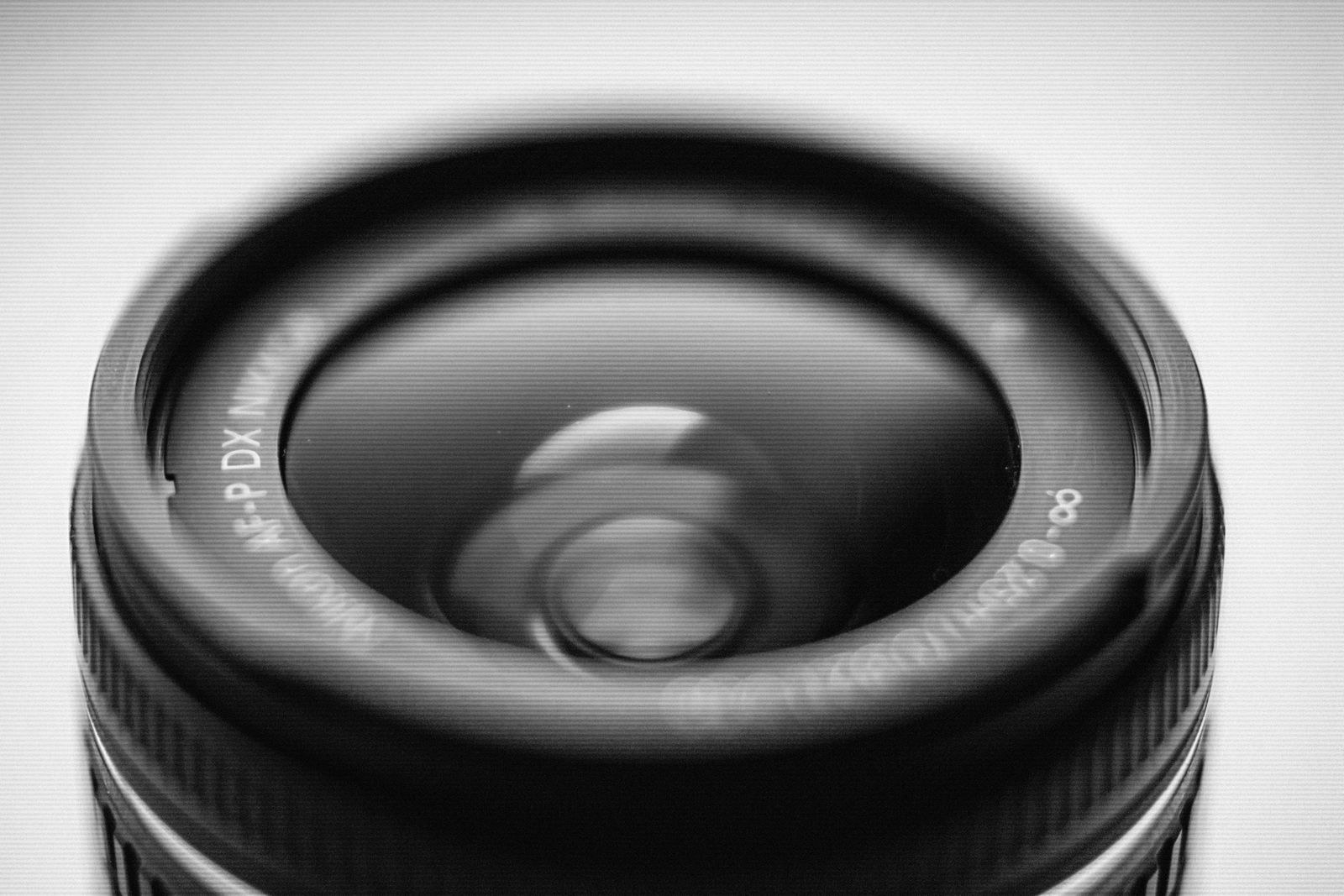 Macro shot of a camera lens